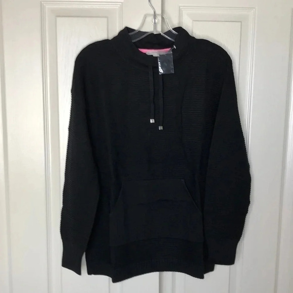 Isaac Mizrahi Sweaters - ISAAC MIZRAHI LIVE Black Pop Over Sweater
